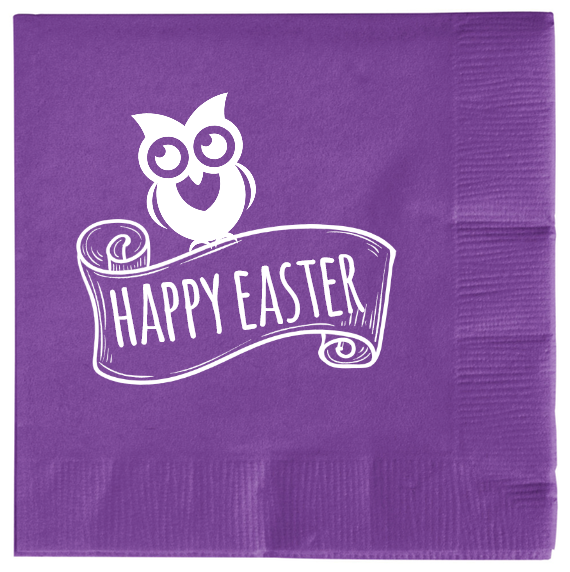 Easter Happy 2ply Economy Beverage Napkins Style 104506