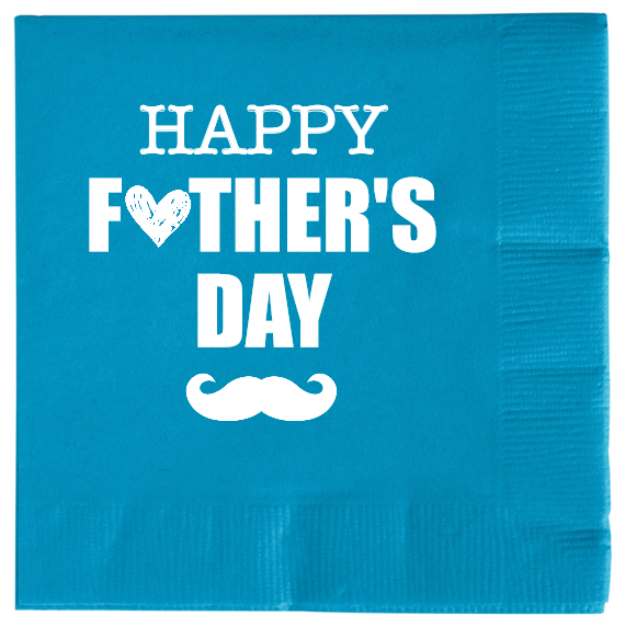 Fathers Day Happy 2ply Economy Beverage Napkins Style 106763