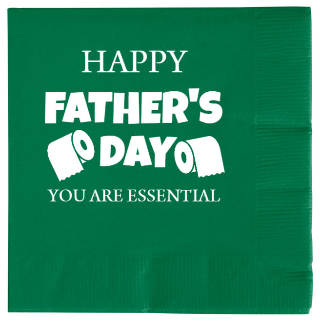 Father’s Day Happy Fathers You Are Essential 2ply Economy Beverage Napkins Style 137106