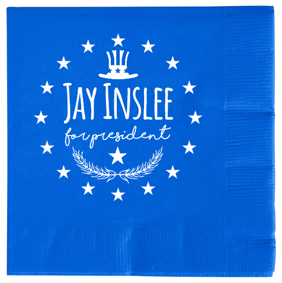 Jay Inslee For President 2ply Economy Beverage Napkins Style 110072
