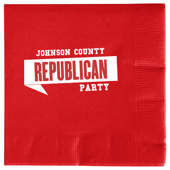 Political Johnson County Republican Party 2ply Economy Beverage Napkins Style 111419