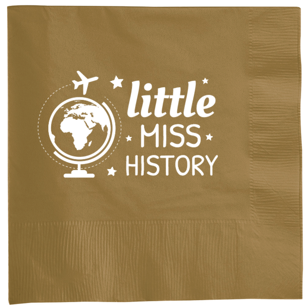 Back To School Little MISS HISTORY 2ply Economy Beverage Napkins Style 139774