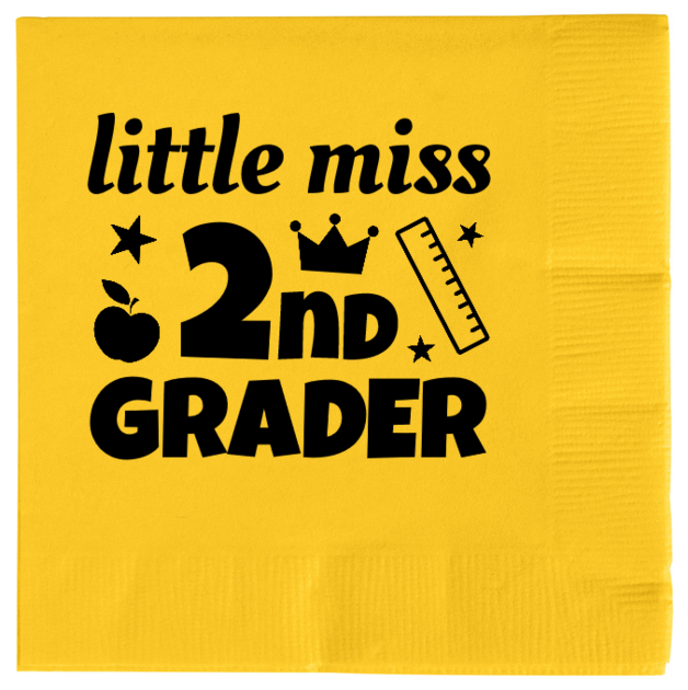 Back To School Little Miss Grader 2 Nd 2ply Economy Beverage Napkins Style 138771