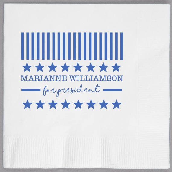 Marianne Williamson For President 2ply Economy Beverage Napkins Style 110175
