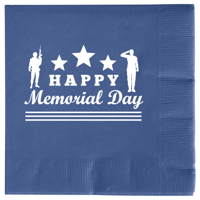 Memorial Day H P 2ply Economy Beverage Napkins Style 135252