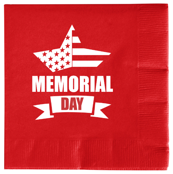 Memorial Day 2ply Economy Beverage Napkins Style 106699
