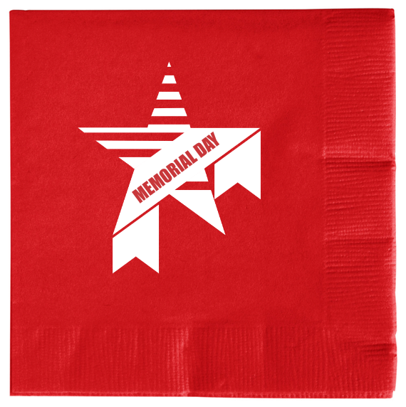 Memorial Day 2ply Economy Beverage Napkins Style 106698