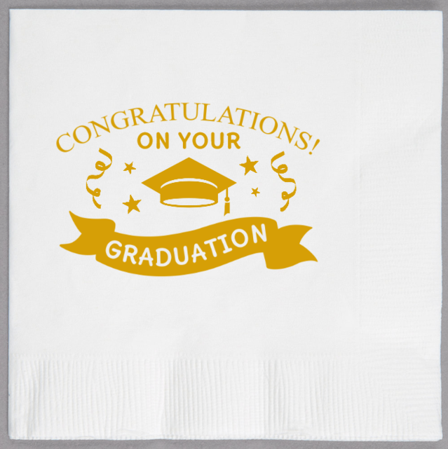 Graduation Your 2ply Economy Beverage Napkins Style 133441