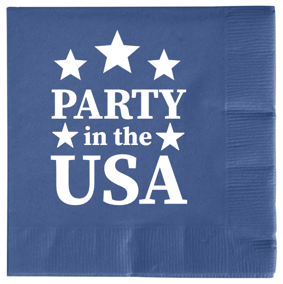 Fourth Of July Party In The Usa 2ply Economy Beverage Napkins Style 107820