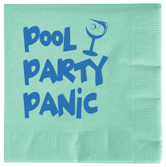 Pool Party PoolPartyPanic 2ply Economy Beverage Napkins Style 107082