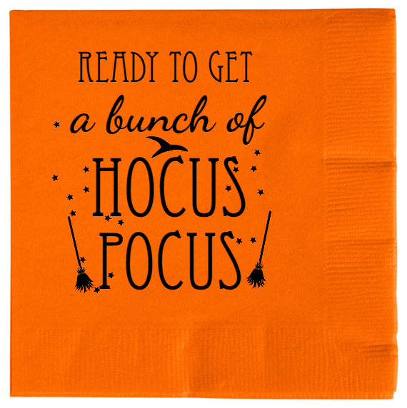 Halloween Ready To Get Bunch Of Hocus Pocus 2ply Economy Beverage Napkins Style 123943