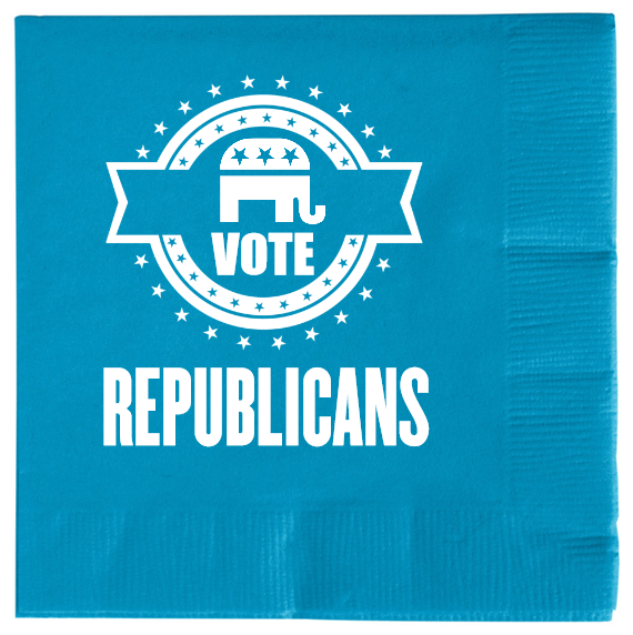 Political Republicans Vote 2ply Economy Beverage Napkins Style 109800