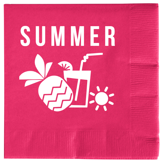 Summer 2ply Economy Beverage Napkins Style 139973
