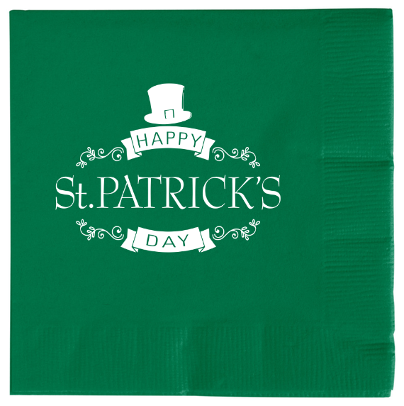Saint Patricks Day 2ply Economy Beverage Napkins Style 102088