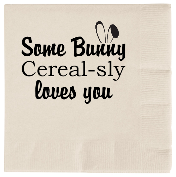 Easter Some Bunny Loves You Cereal-sly 2ply Economy Beverage Napkins Style 133220