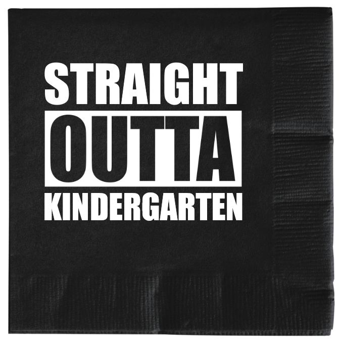 Back To School Straight Kindergarten 2ply Economy Beverage Napkins Style 137669