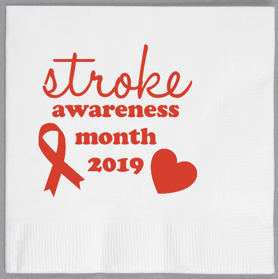 American Stroke Awareness Month AwarenessMonth2019 2ply Economy Beverage Napkins Style 106061