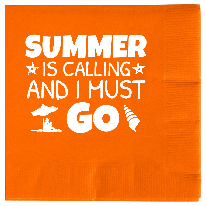 Summer Is Calling And I Must Go 2ply Economy Beverage Napkins Style 139714