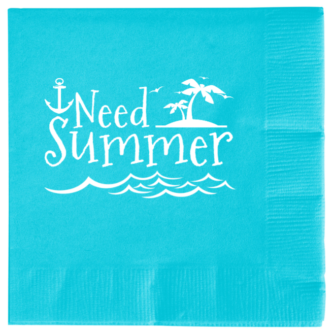 Summer Need 2ply Economy Beverage Napkins Style 139068