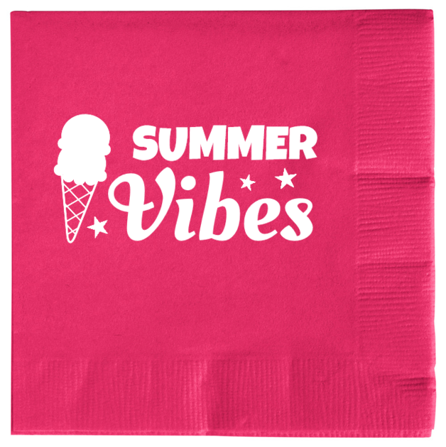 Summer Vibes 2ply Economy Beverage Napkins Style 139408