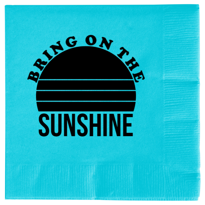 Summer Sunshine 2ply Economy Beverage Napkins Style 139415