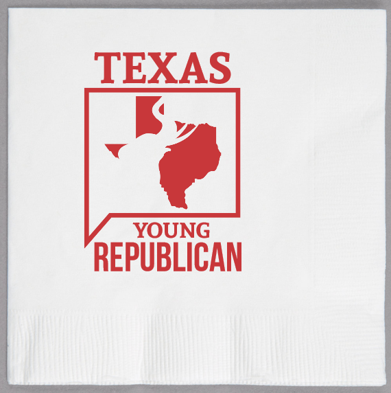 Political Texas Young Republican 2ply Economy Beverage Napkins Style 112705