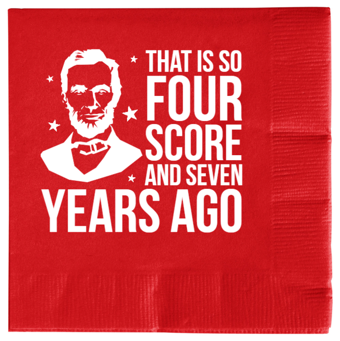 Fourth Of July That Is So Score And Seven Years Ago 2ply Economy Beverage Napkins Style 136554