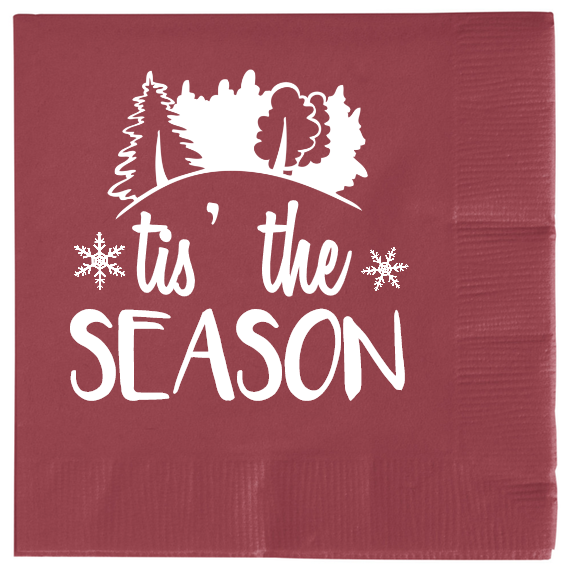 Christmas Tis The Season 2ply Economy Beverage Napkins Style 114621