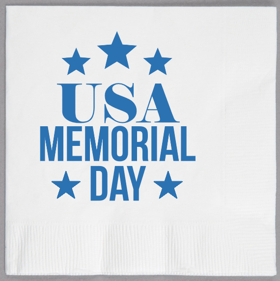 Memorial Day Usa 2ply Economy Beverage Napkins Style 106135