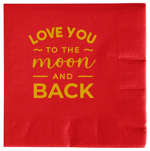 Valentines 2ply Economy Beverage Napkins Style 115428