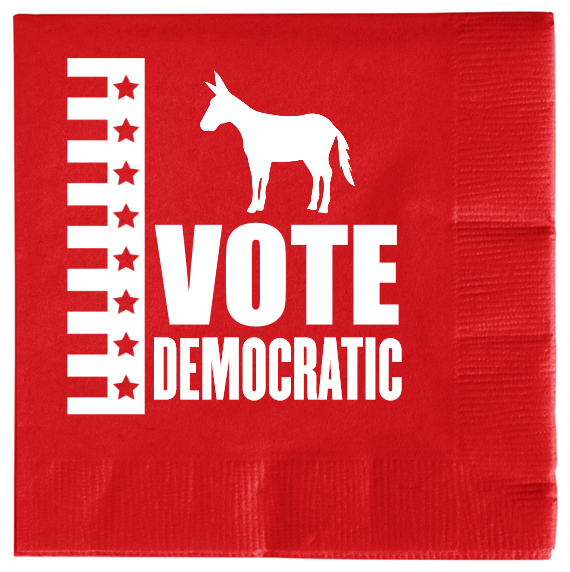 Political Vote Democratic 2ply Economy Beverage Napkins Style 109782