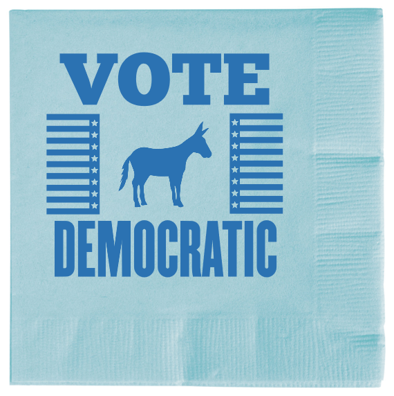 Political Vote Democratic 2ply Economy Beverage Napkins Style 109769
