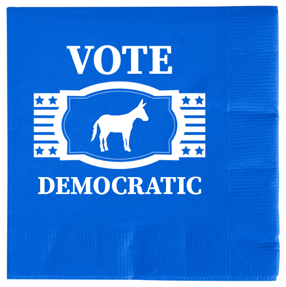 Political Vote Democratic 2ply Economy Beverage Napkins Style 109764