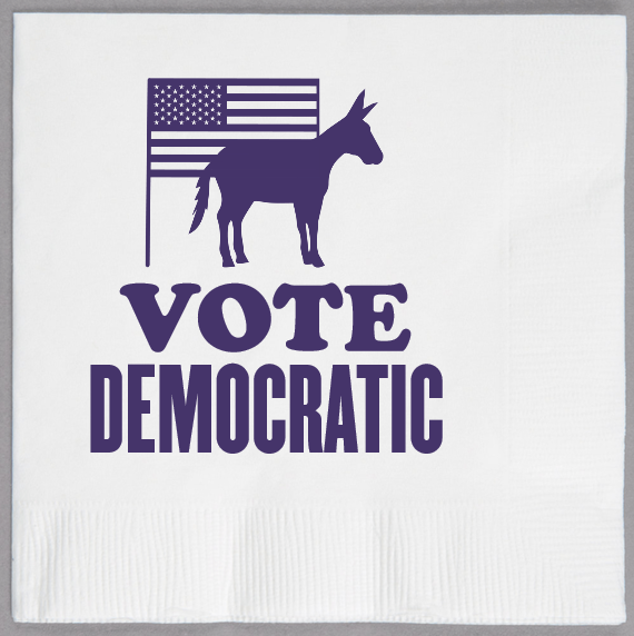 Political Vote Democratic 2ply Economy Beverage Napkins Style 109736