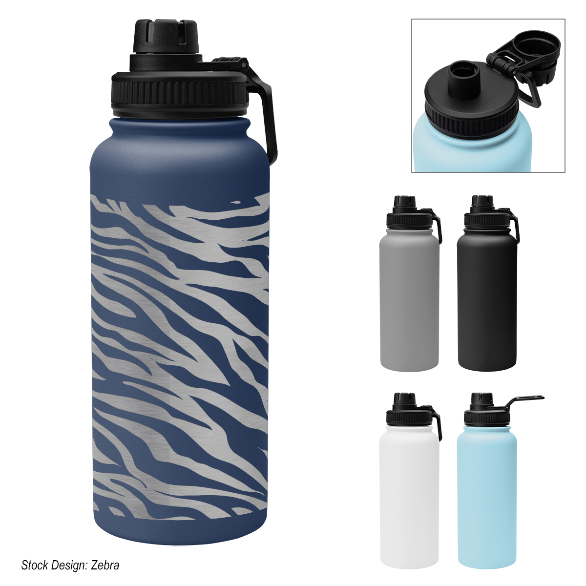 32 Oz. Full Laser Austin Recycled Stainless Steel Bottle