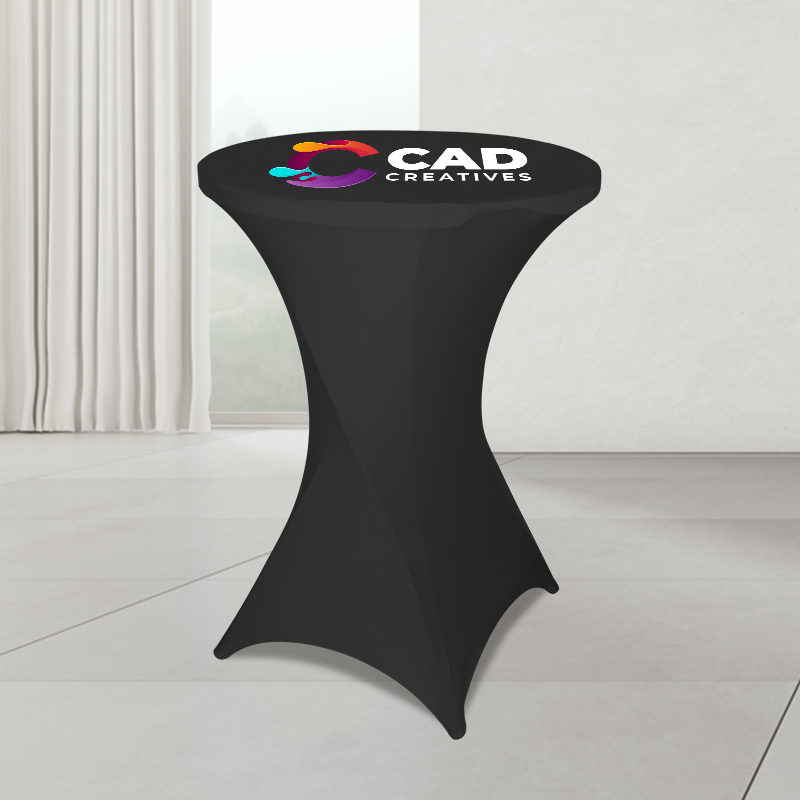 3FT Stretch Spandex Round Cocktail Table Cover | Custom Stretch Table ...