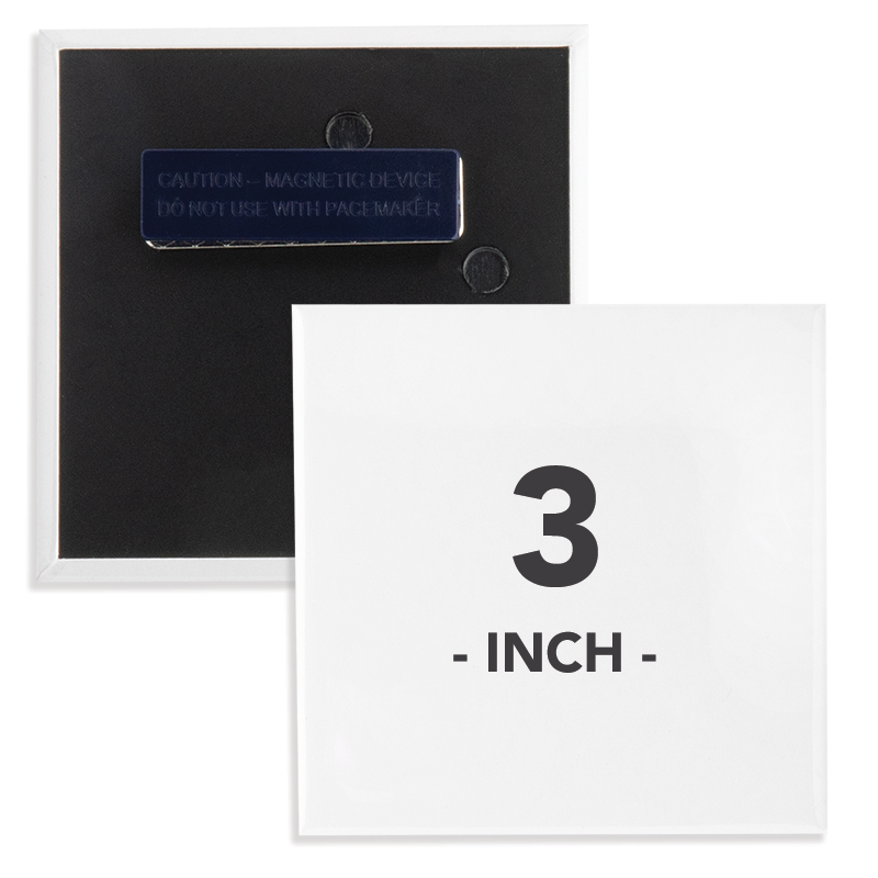 3 Inch Square Wearable Clothing Magnet Buttons