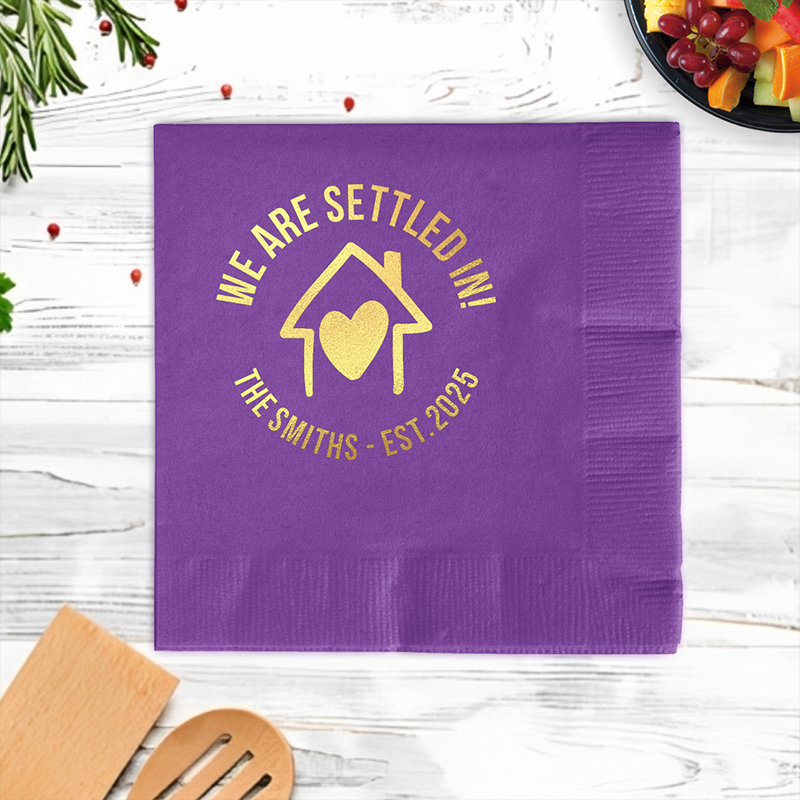 3ply Foil Stamped Beverage Napkins
