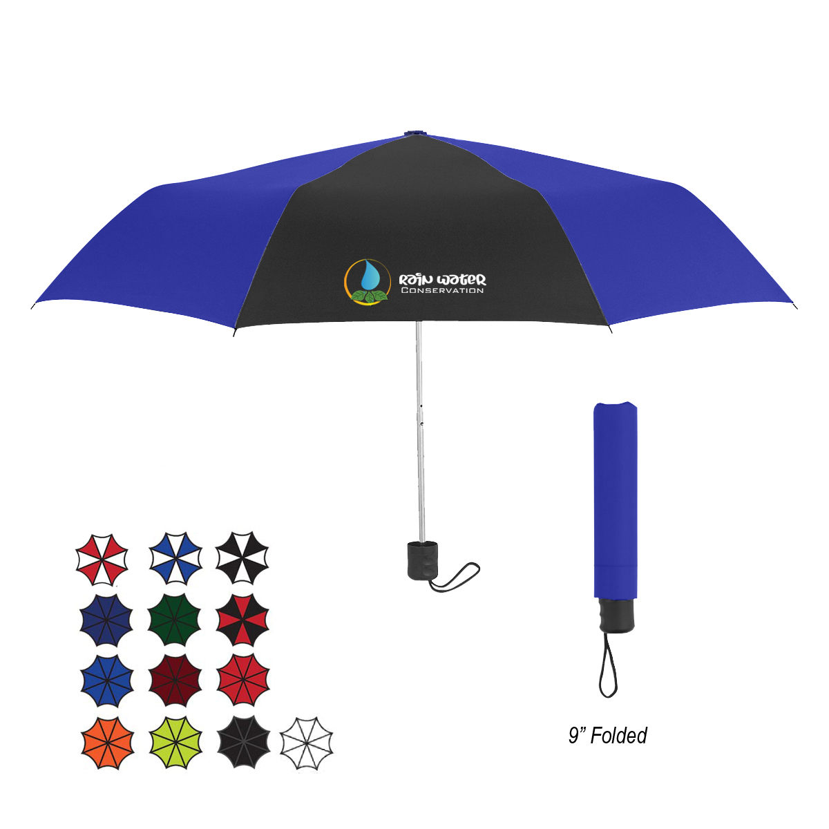 42" Arc Budget Recycled Telescopic Umbrella