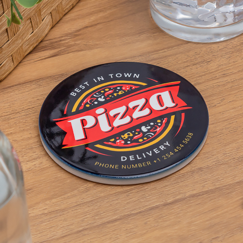 4 Inch Full Color Round Ceramic Coasters