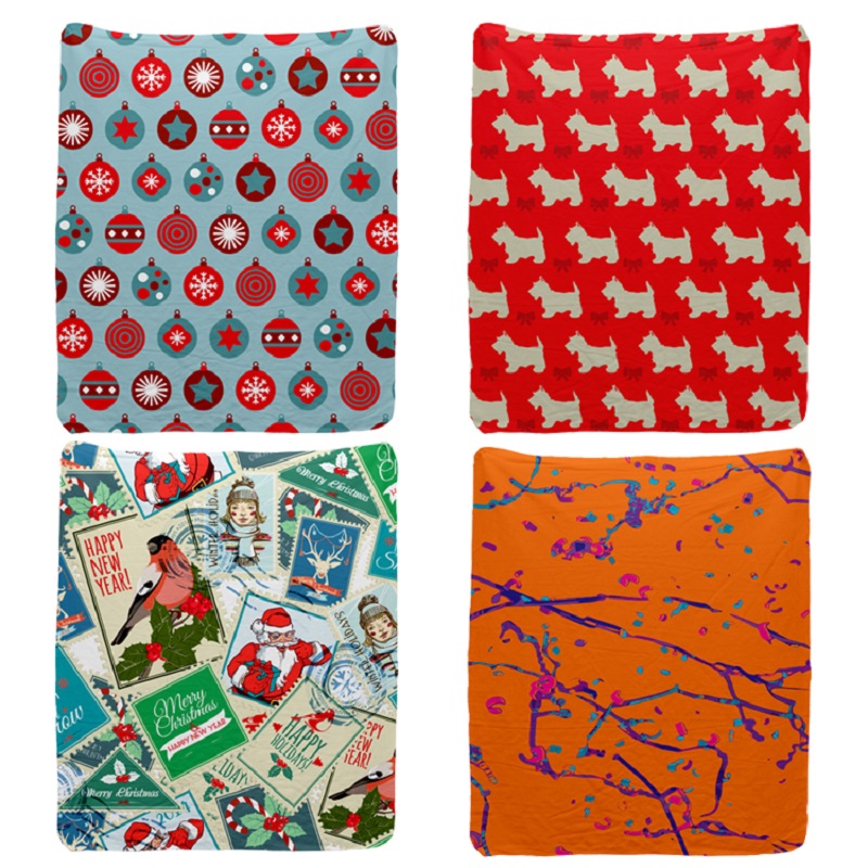 50 X 60 Inch Micro-Mink Sherpa Plush Full Color Blankets