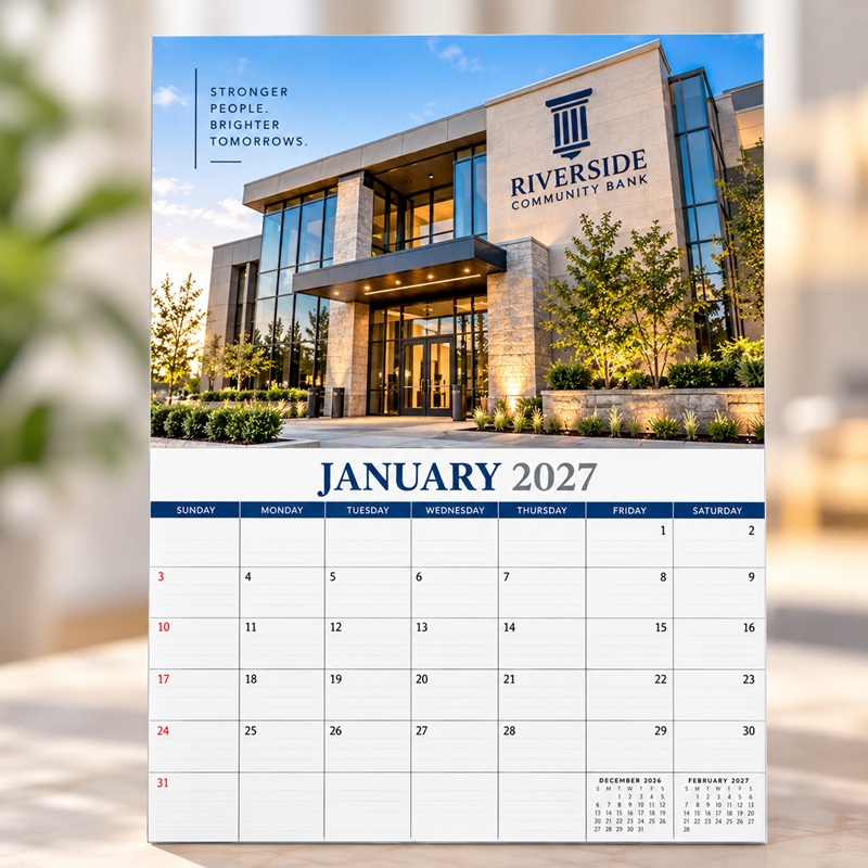 Full Color Wall Calendar - 11 X 17 Inches - Wirebound Without Ad Lip