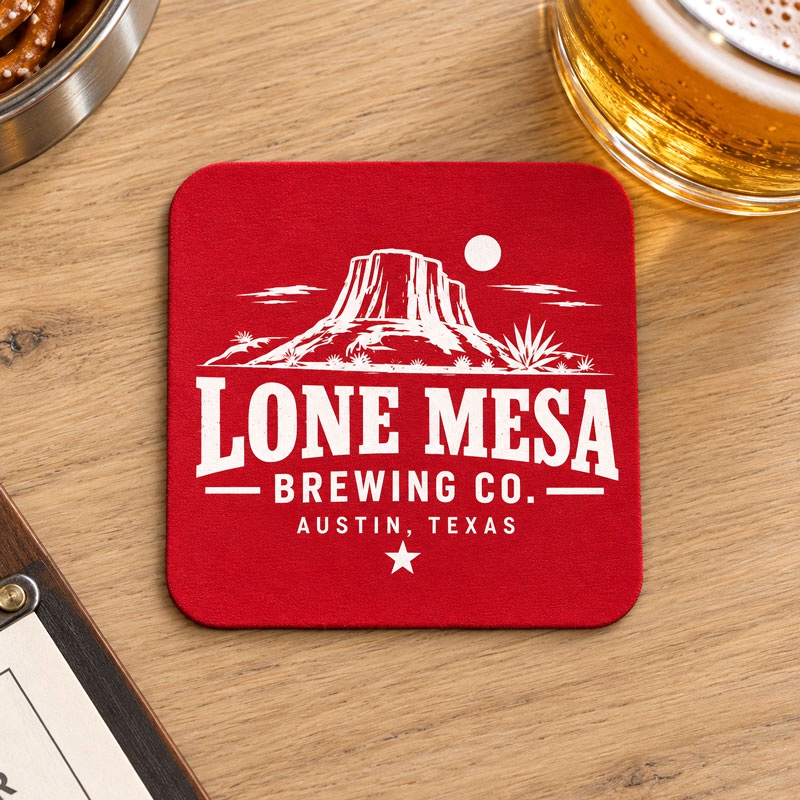 Custom 4 inch Square Foam Coasters