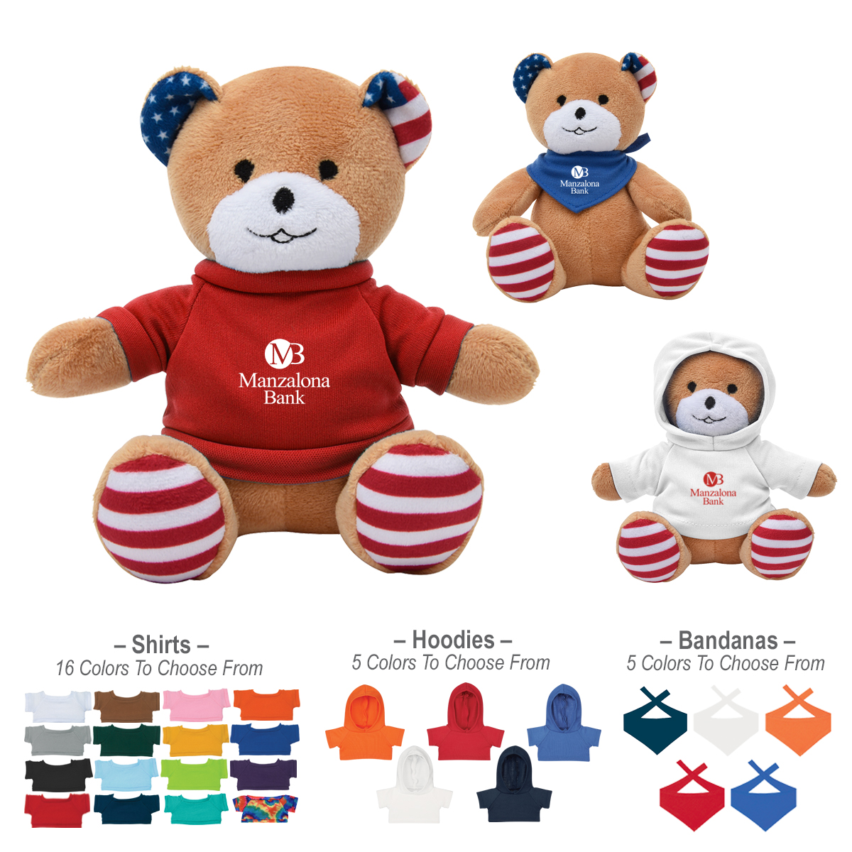 6" Patriotic Bear