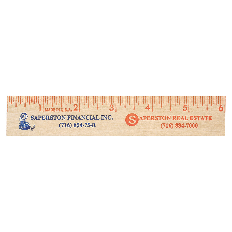 6" Natural Finish Ruler