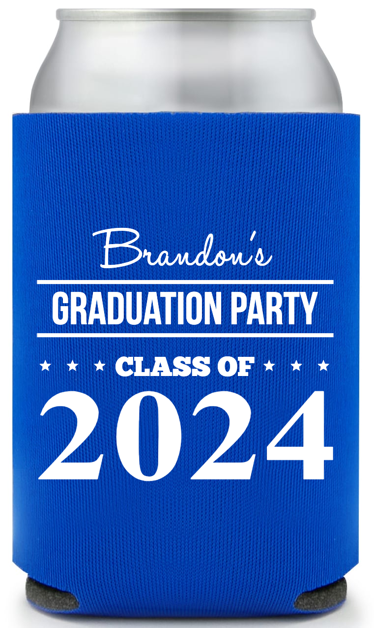 Full Color Foam Collapsible Can Coolers Graduation Party Class Of Style 158781