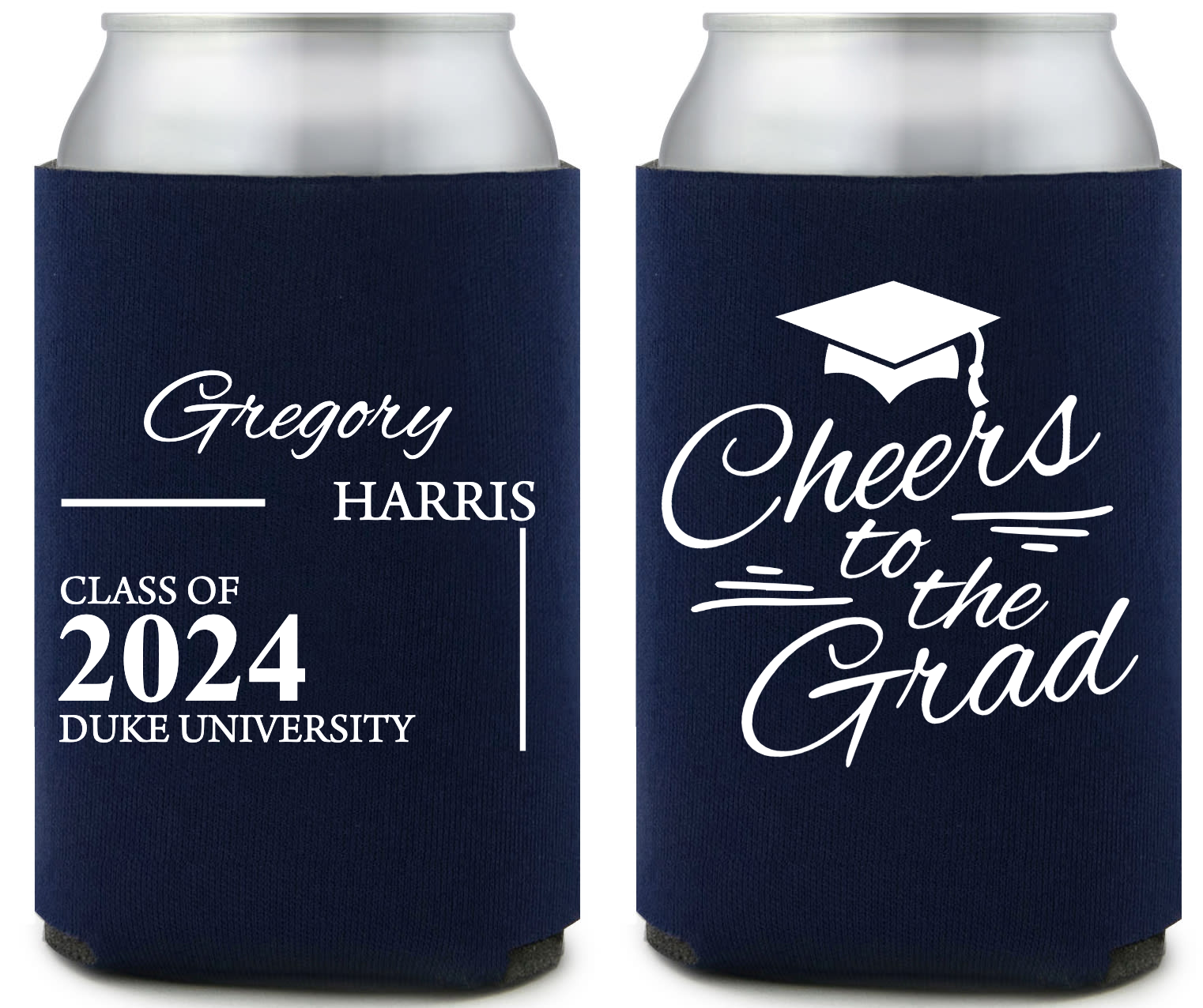Cheers To The Grad Full Color Foam Collapsible Coolies Style 158912