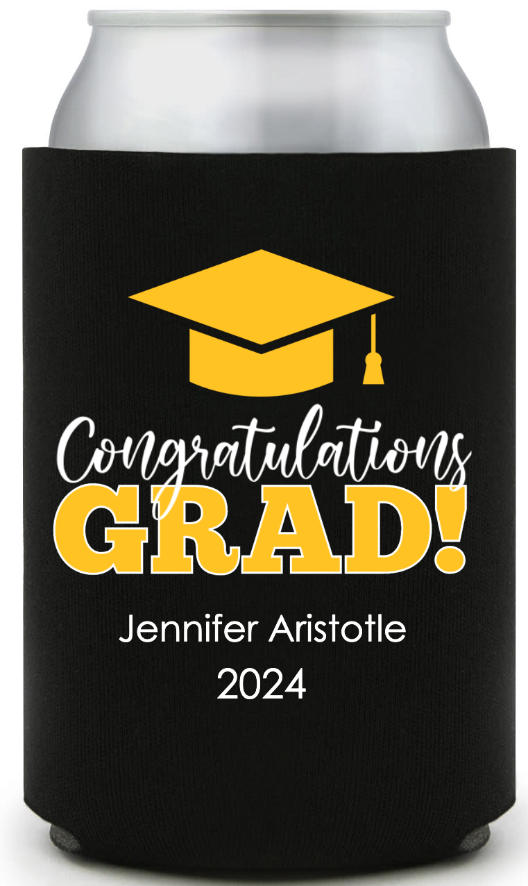 Congratulations Grad Full Color Foam Collapsible Coolies Style 158856