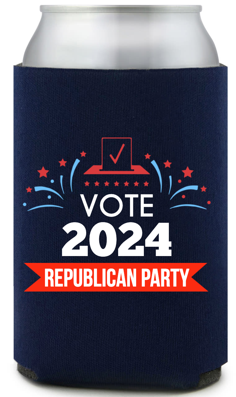 Political Full Color Foam Collapsible Coolies Style 112968