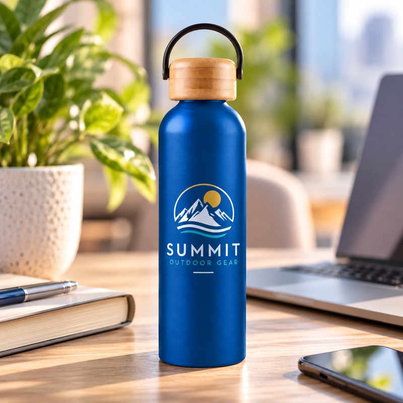 23.6oz Refresh Aluminum Bottle With Bamboo Lid